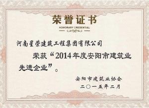 2014年建筑业先进企业